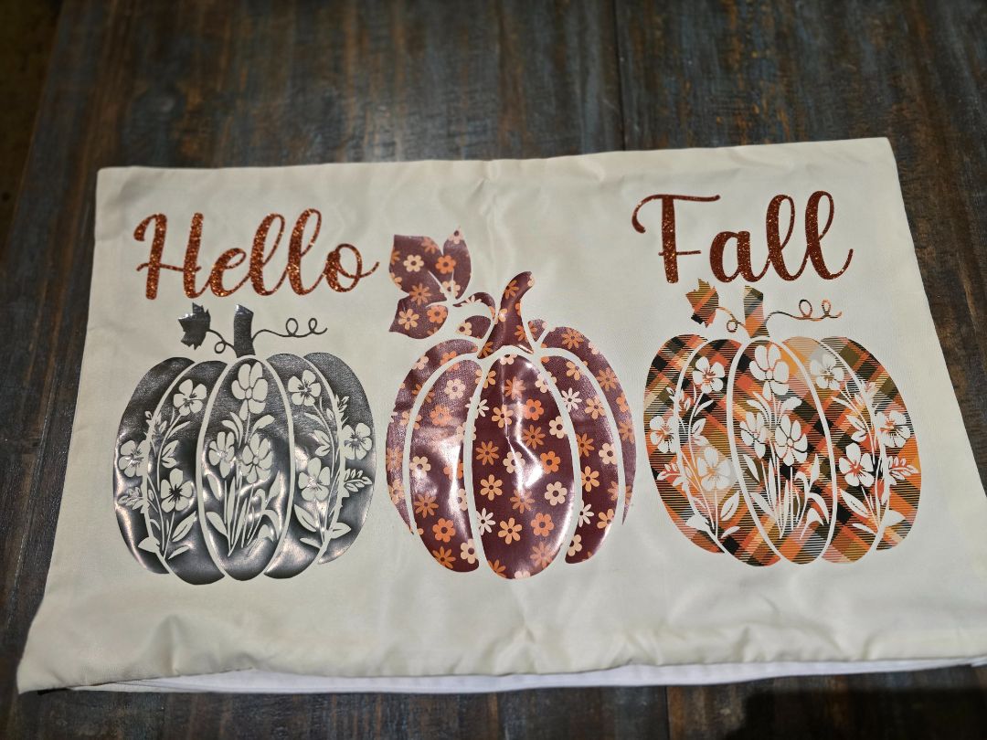 Handmade Fall Pillow Case, 19 x 12