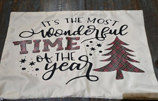 Handmade Christmas Pillow Cover, 19 x 12