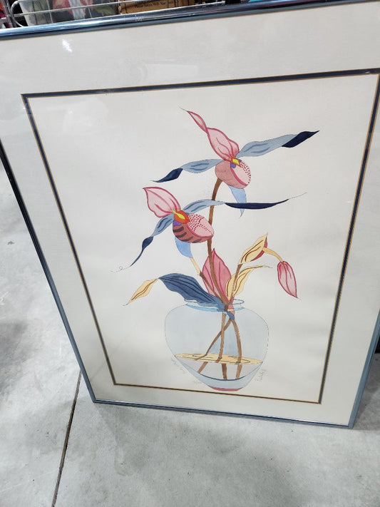 Framed "Lady Slipper" By Babette Eddleston  74/450