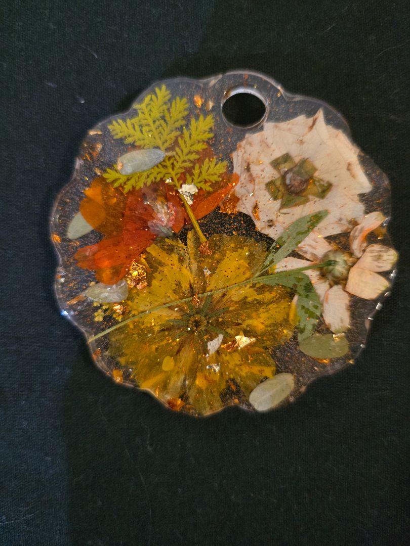Orange Handmade Resin Stanley Lid Topper 40 oz, 3 x 3.25