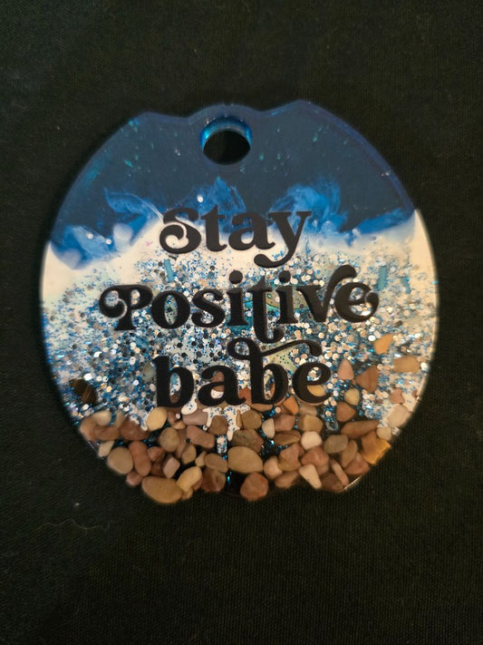 Blue Handmade Resin Stanley Lid Topper 40 oz, 3 x 3.25