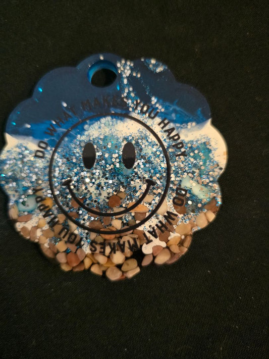 Blue Handmade Resin Stanley Lid Topper 40 oz, 3 x 3.25