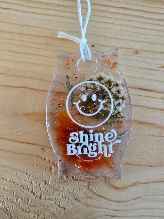 Orange Handmade Resin Stanley Lid Topper 20 oz, 2.75 x 1.25