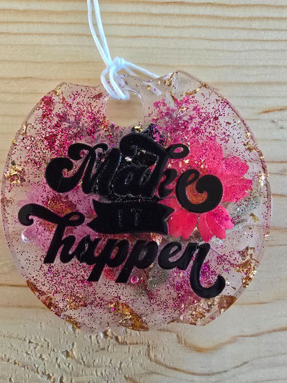 Pink Handmade Resin Stanley Lid Topper 20 oz, 2.75 x 3