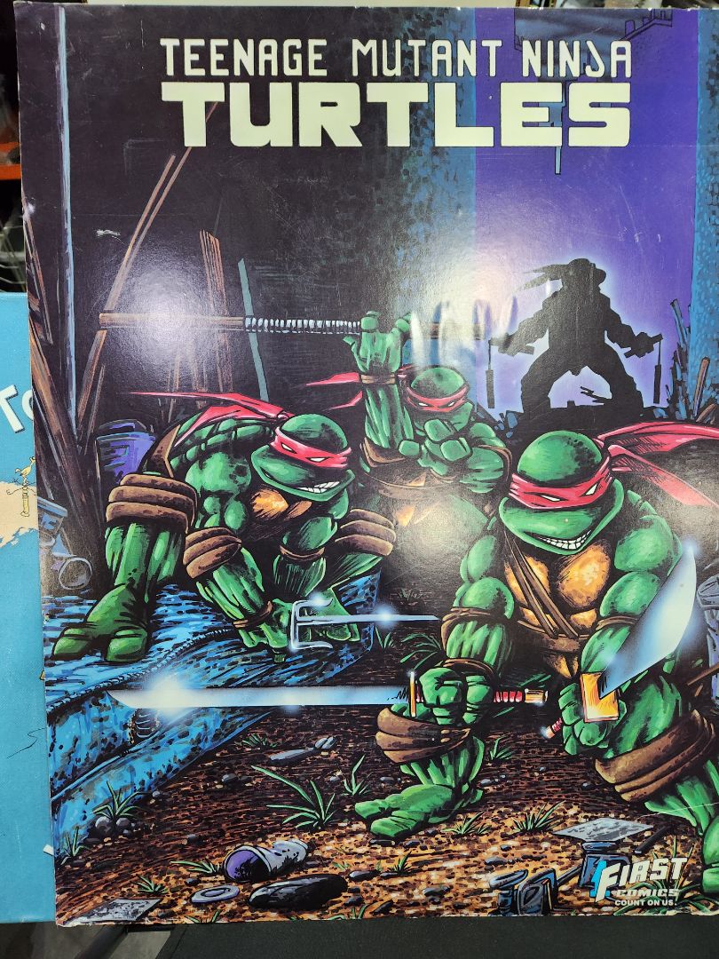MISC "Ninja Turtles graphic" mounted on poster board