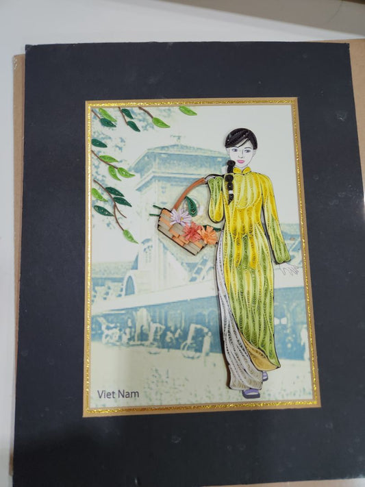 AO BA BA PaperQuilling- Girl with Boat