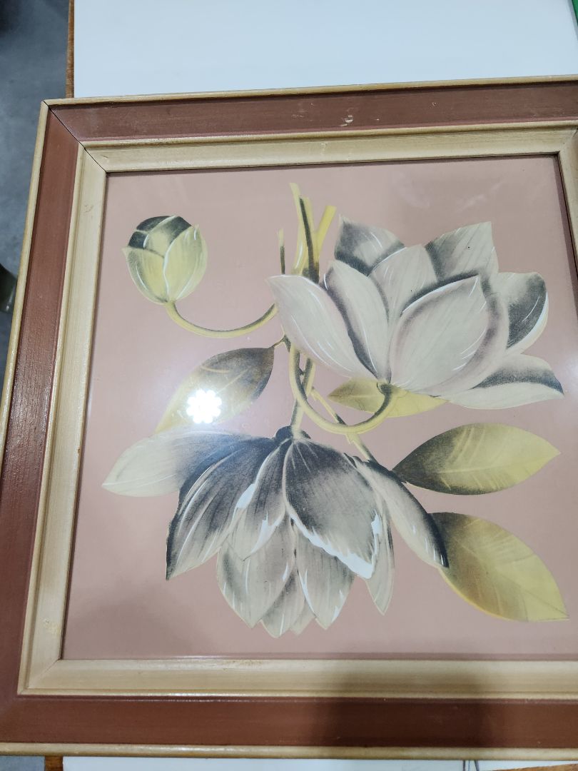 Vintage- 1940's Magnolia framed print