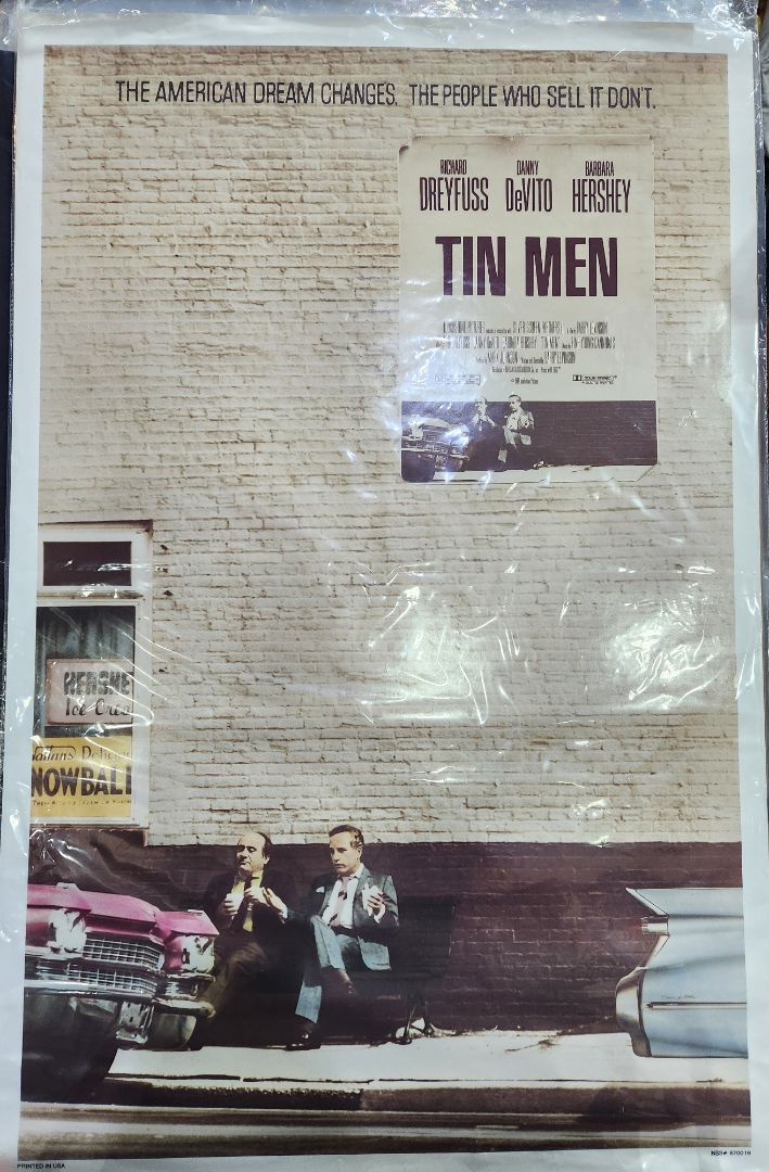 Rolled- Preowned- Used in Movie Theatre Original Movie Poster- 1987 Tin Men