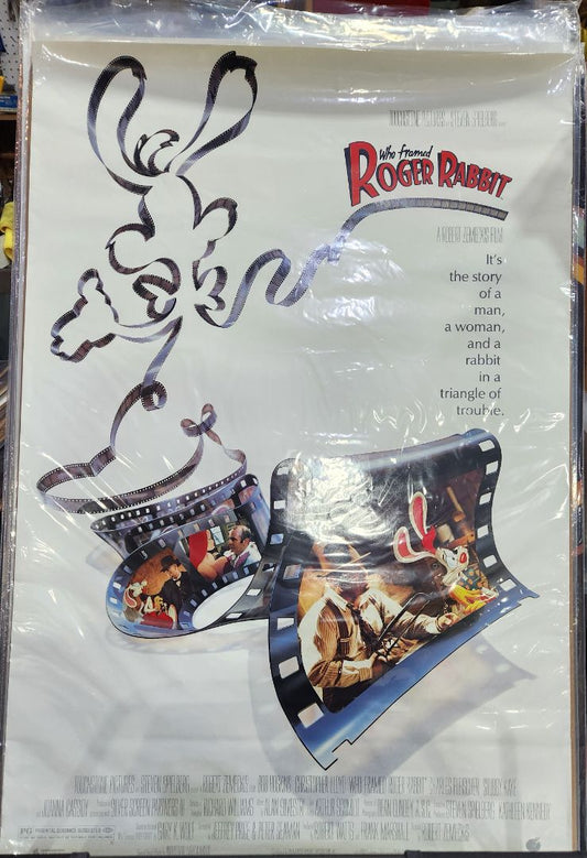 Rolled- Preowned- Used in Movie Theatre Original Movie Poster- 1988 Who Framed Roger Rabbit