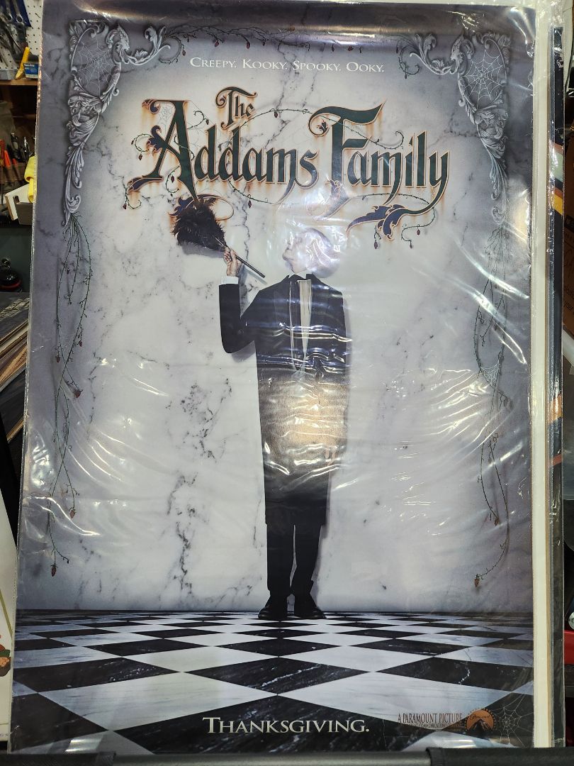 Rolled- Preowned- Used in Movie Theatre Original Movie Poster- 1991 Adams Family