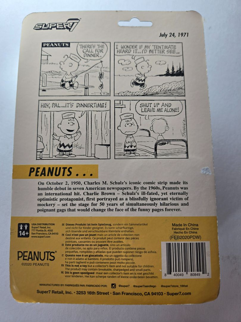 2020 ReAction Charlie Brown Figure