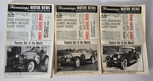 Hemmings Motor News 1968 x 3