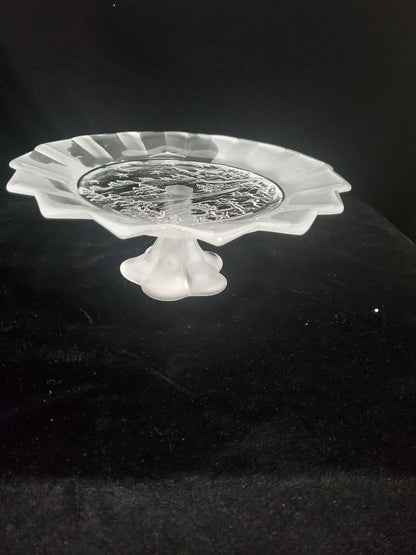 Silent Night by Mikasa Crystal footed bonbon tray