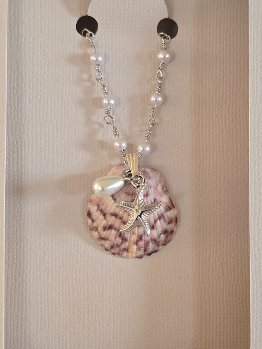Handmade Seashell Necklace, 16 inch