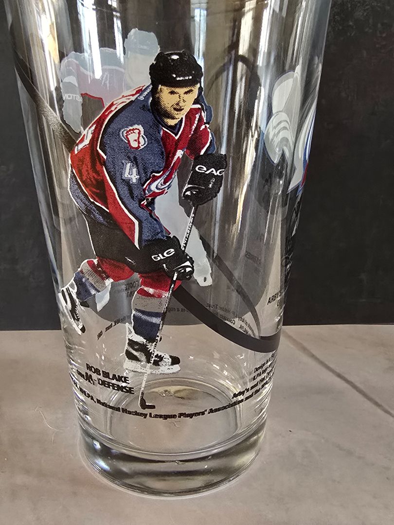 Arby's - HHLPA Colorado Avalanche Arby's Collector Series Glass 2004 Foote/Blake, 405