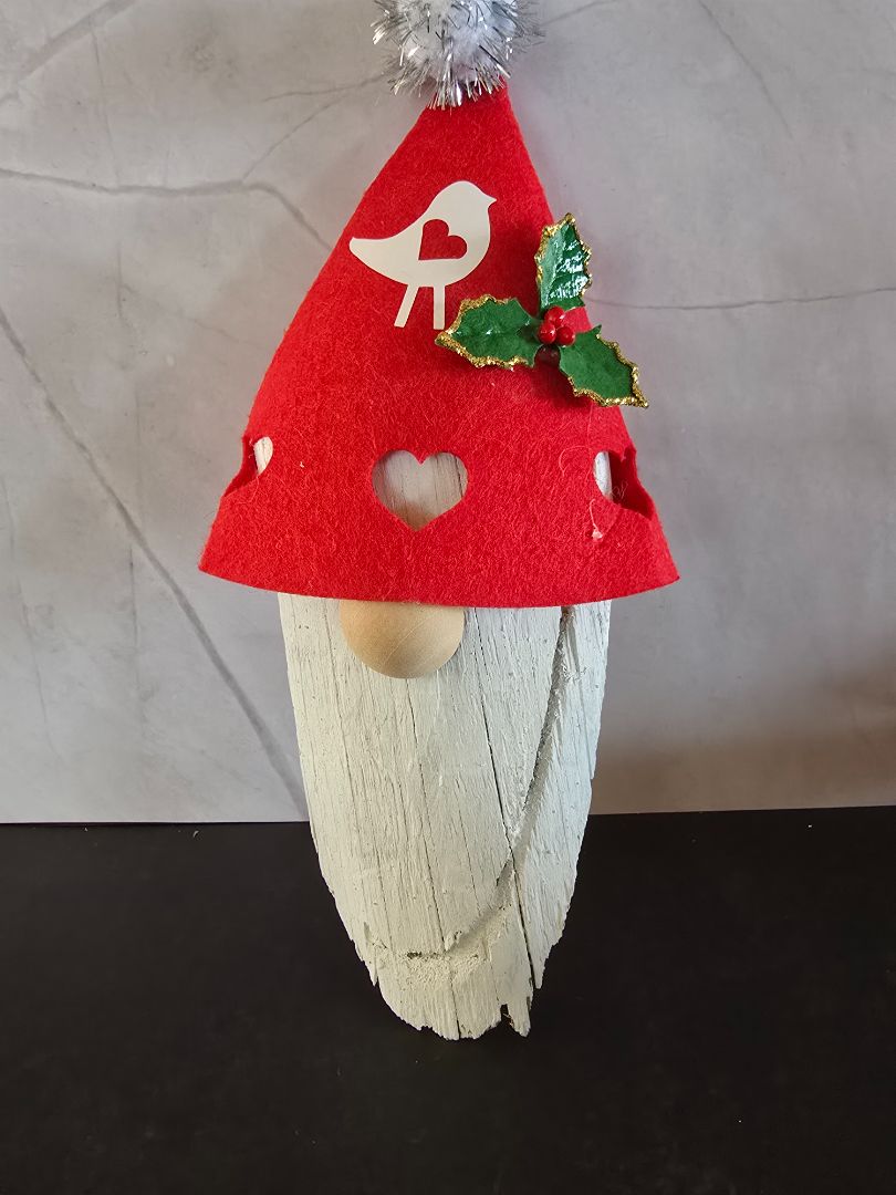Red Handmade Gnome Wood Hangers, 10 x4