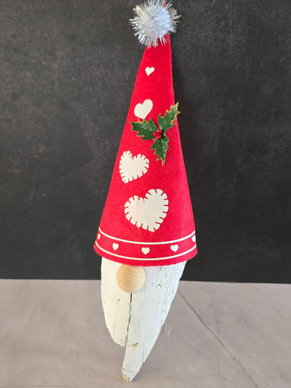 Red Handmade Gnome Wood Hangers, 10 x4