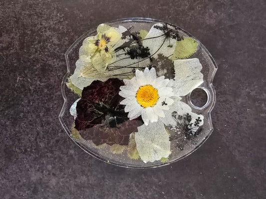 Black/White Handmade Resin Stanley Lid Topper 40 oz, 3 x 3.25