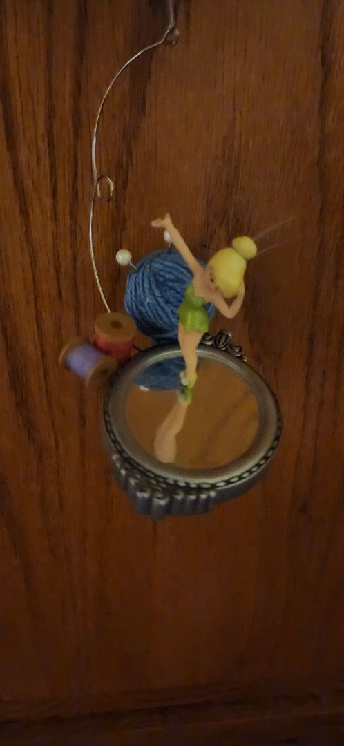 Disney Tinkerbell dancing on a mirror ornament