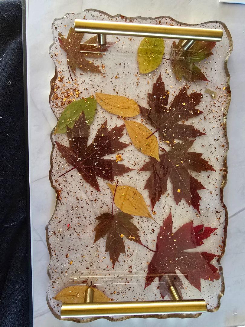 Fall Handmade Fall Leaf Tray, 13.5  x 8