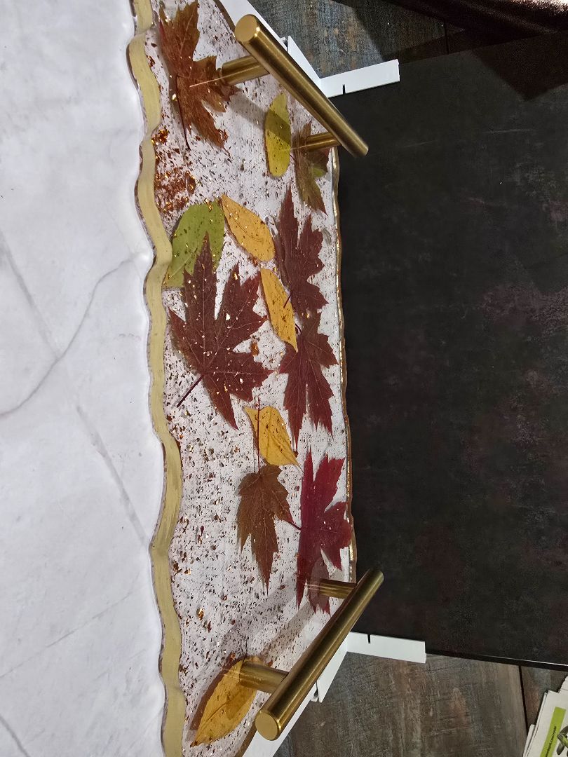 Fall Handmade Fall Leaf Tray, 13.5  x 8