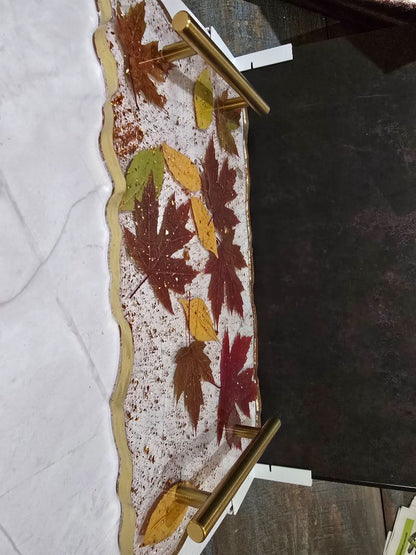 Fall Handmade Fall Leaf Tray, 13.5  x 8