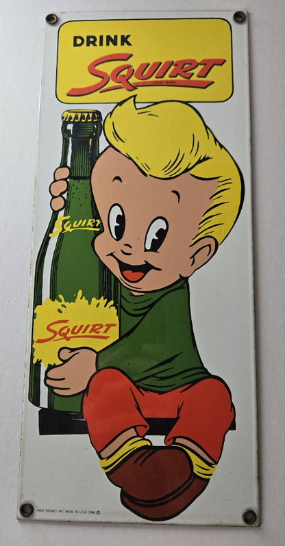 1986 Squirt Sign Enamel