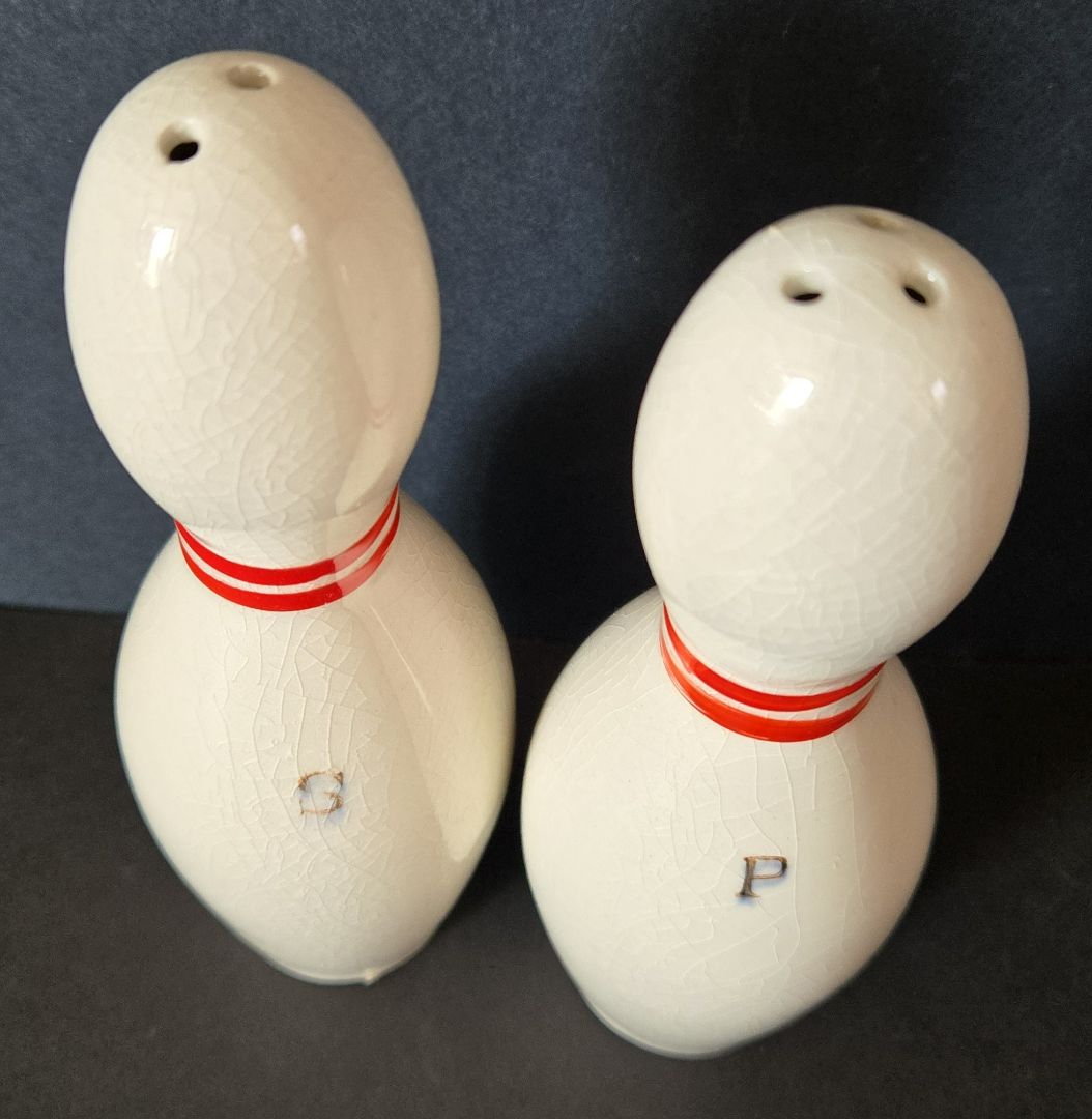 Bowling Pin Salt & Pepper Shakers