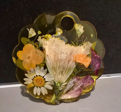 Yellow/Orange Handmade Resin Stanley Lid Topper 40 oz