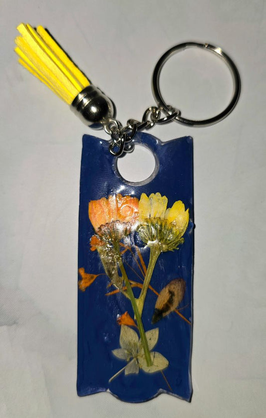 Blue/Yellow Handmade Key Chain