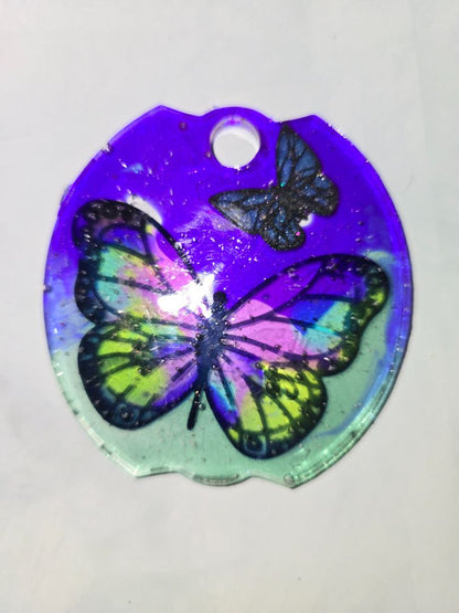 Purple/Blue Handmade Resin Stanley Lid Topper 40 oz