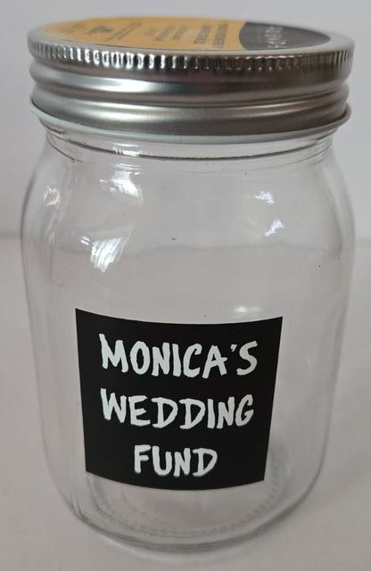 Friends - Monica's Wedding Fund Jar with Screw Lid