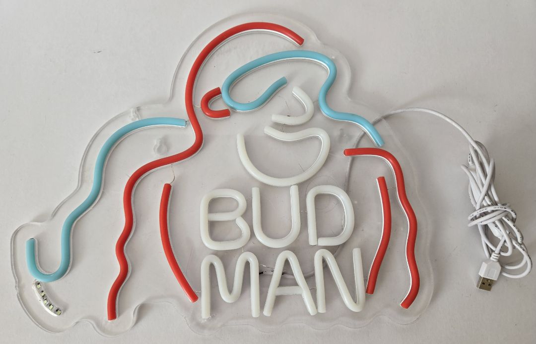 Bud Man Light-up Sign