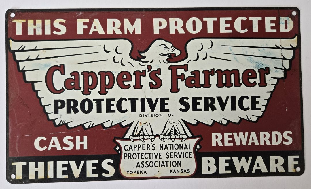 Capper's Farmer Sign