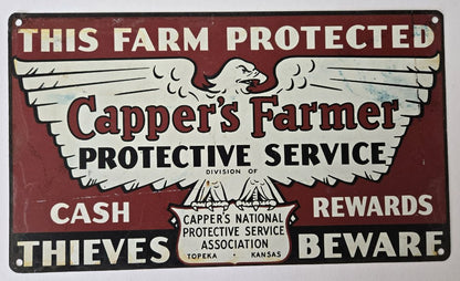 Capper's Farmer Sign