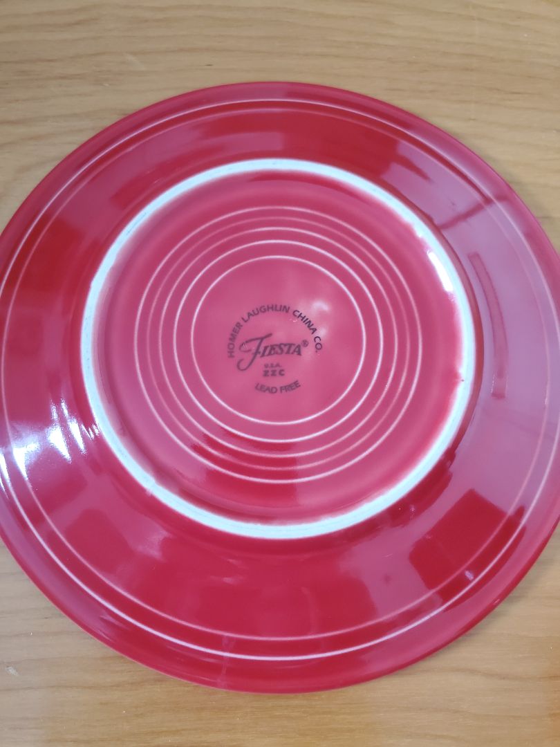 Scarlett  Fiestaware luncheon plate