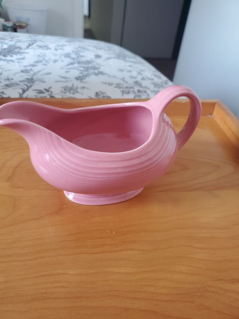 Rose  Fiestaware gravy boat