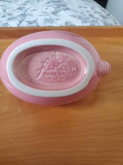 Rose  Fiestaware gravy boat