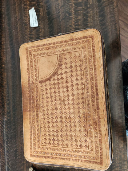 Cowboy Briefcase- Tooled Leather