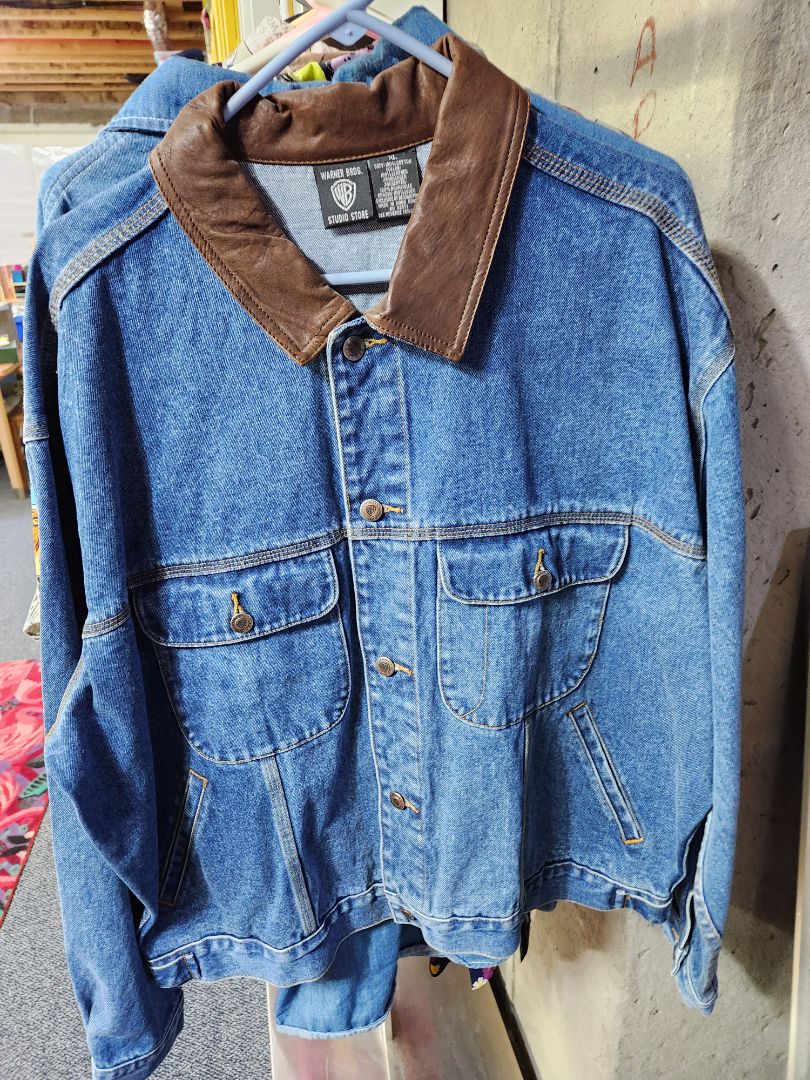 Denim and Leather  Tasmanian Devil Jacket- Warner, Large