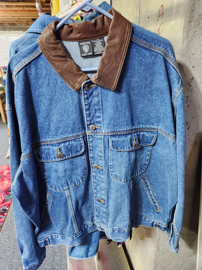 Denim and Leather  Tasmanian Devil Jacket- Warner, Large
