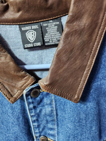 Denim and Leather  Tasmanian Devil Jacket- Warner, Large