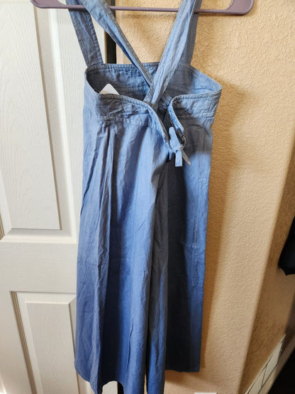 Blue India Imports of Rhode Island Smock Dress 1970 BOho, small