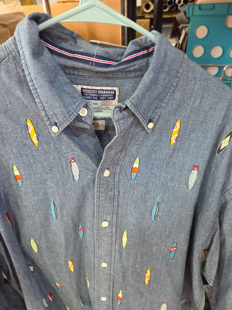 Robert Grapham Surf Board Shirt, XL