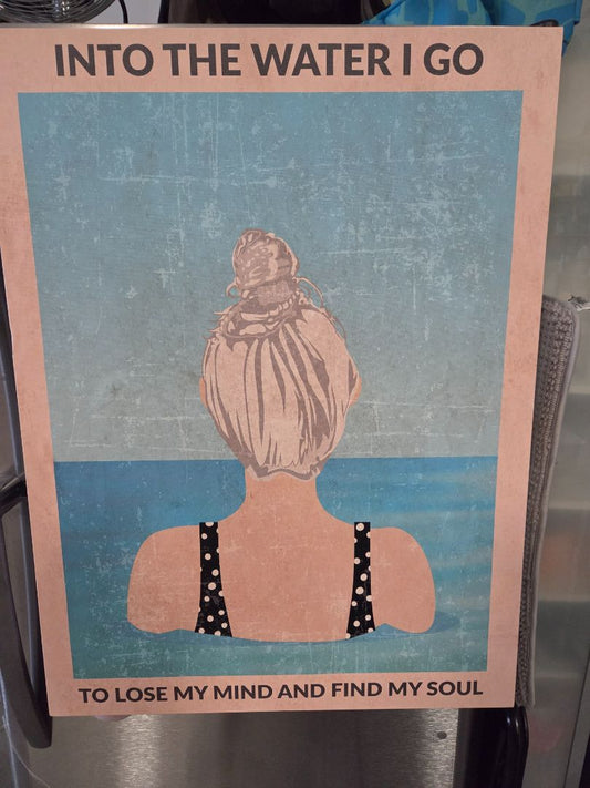 PRINT- INTO THE WATER I GO