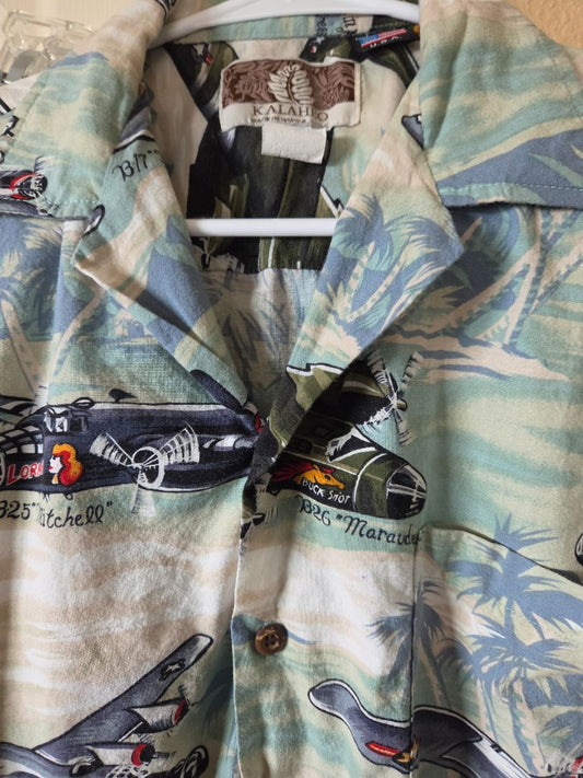 Hawaiian Shirt B25 AIRPLANES, S