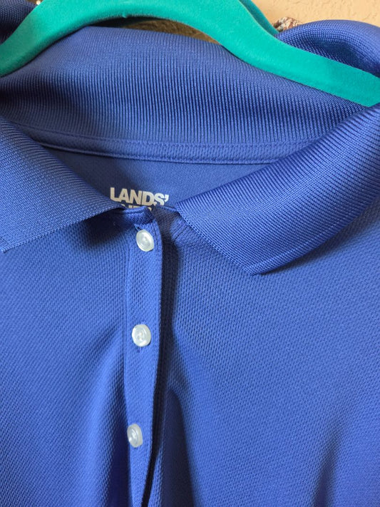 BLue  Lands End Polo shirt, xl