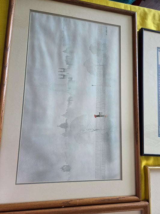 Watercolor "Edinburgh Rain" signed