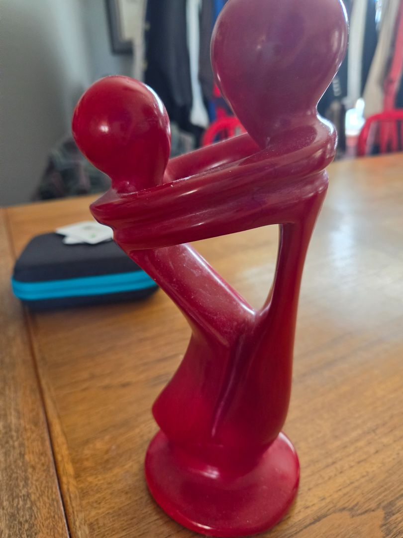 Red Mother and Child Sculpture