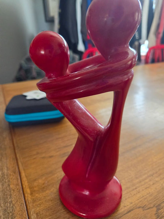 Red Mother and Child Sculpture